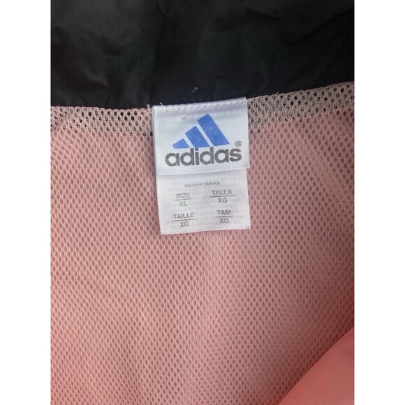 Y2K Adidas Windbreaker Jacket Pink Black XL 2001 Vintage Baggy Capri Pants - Picture 6 of 16